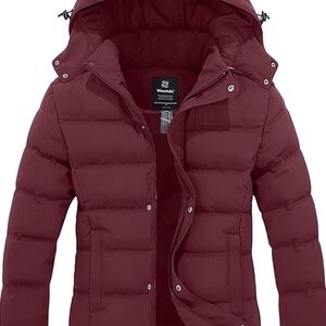 Wantdo Women's Hooded Warm Winter Coat Quilted Thicken Puffer Jacket with Hood